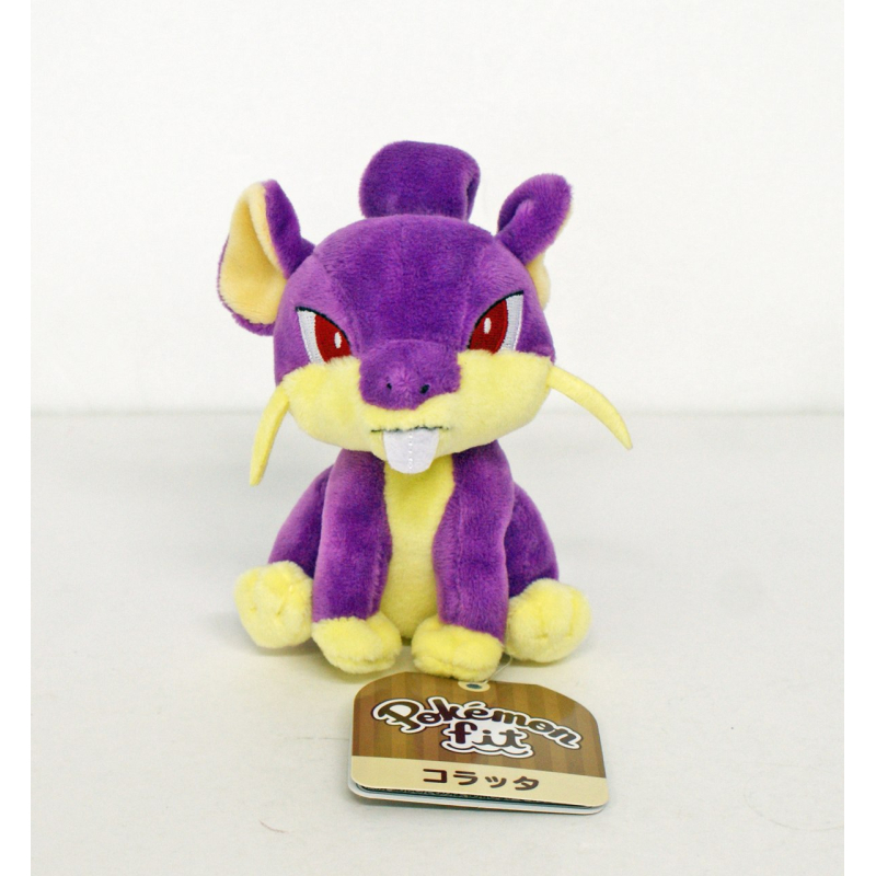 Pokemon knuffel Rattata 12cm, Officiële Pokemon center Pokemon fit / sitting cutie 